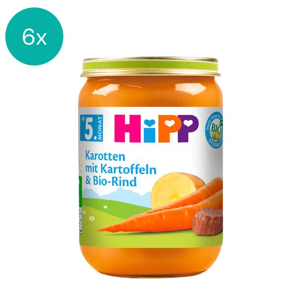 6x HiPP Carrots with Potatoes & Organic Beef