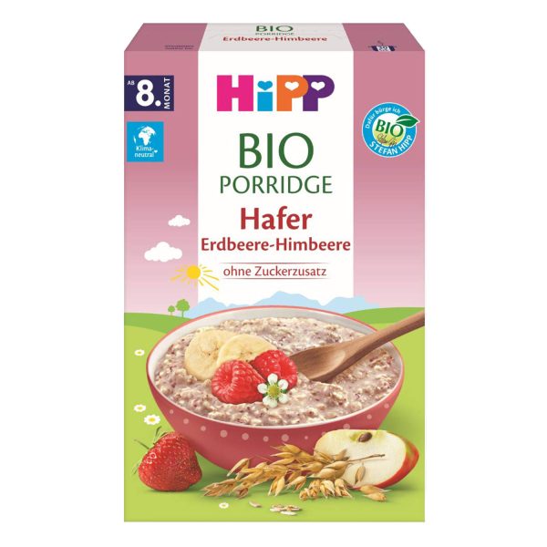 HiPP Organic Porridge ÿ Oat Strawberry-Raspberry