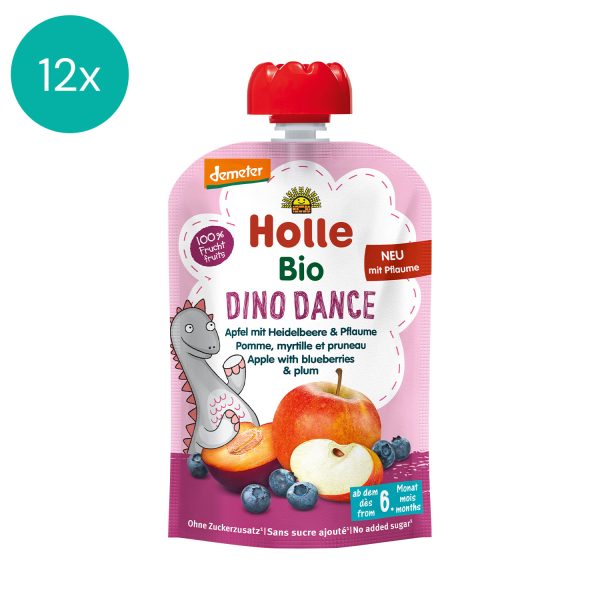 12x Holle Organic fruit puree Dino Dance