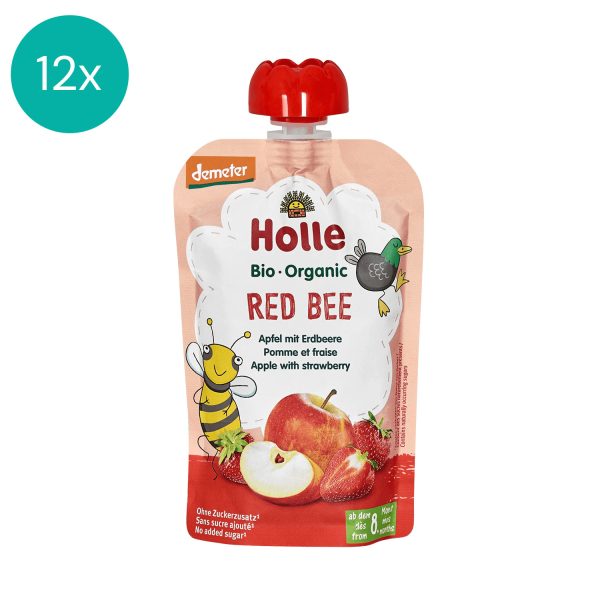 12x Holle Organic fruit puree Red Bee